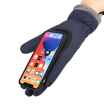 Pair of Winter Ski Gloves for Men Women Touch Screen Cycling Driving Gloves Blue