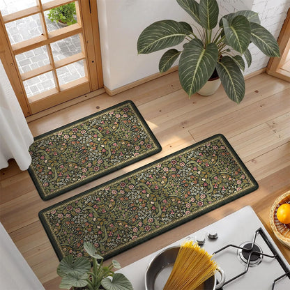 2 Piece Diatomite Kitchen Floor Mat Set - Grey