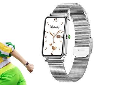 Smart Watch Women Fitness Tracker Sport Bracelet for Android iOS Phones-Silver