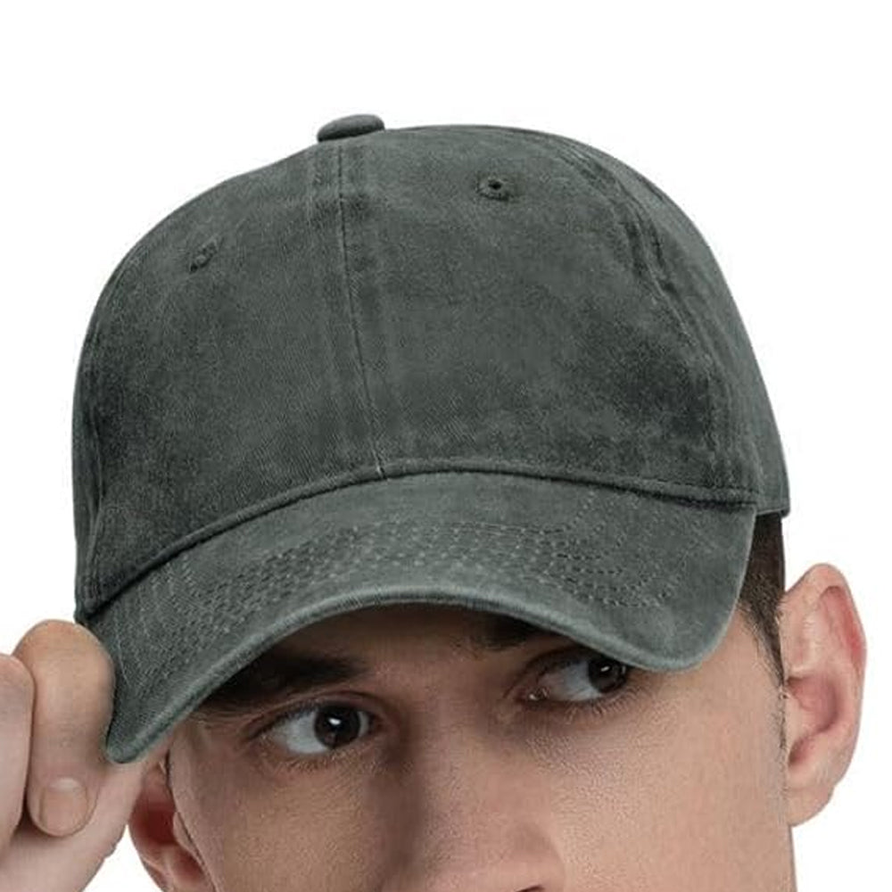 Casual Baseball Cap Adjustable Classic Sport Cap Solid Golf Dad Hat Army Green