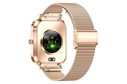 Smart Watch Bluetooth Call Make Calls Musics Fitness Tracker Heart Rate Sleep Monitor -Gold