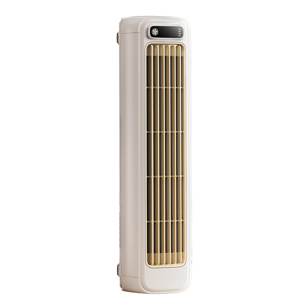 Air Conditioner Style Desktop Cooling Fan with Digital Screen for Room Office Beige