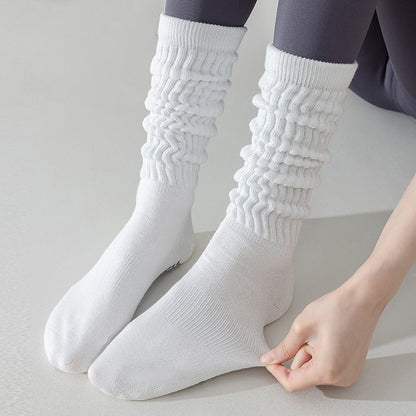 3 Pairs of Non-Slip Grips Yoga Socks Anti-Skid Knee-High Socks for Pilates Barre Dance Style 3