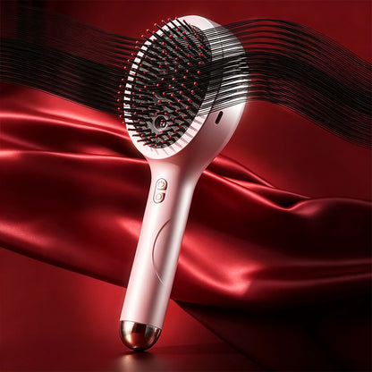 3 in 1 Electric Spray Hair Comb with Mist Function-Pink