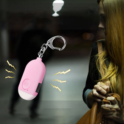 130db Personal Alarm Security Alarm with Keychain LED Flashlight Self Defense Alarm Pink