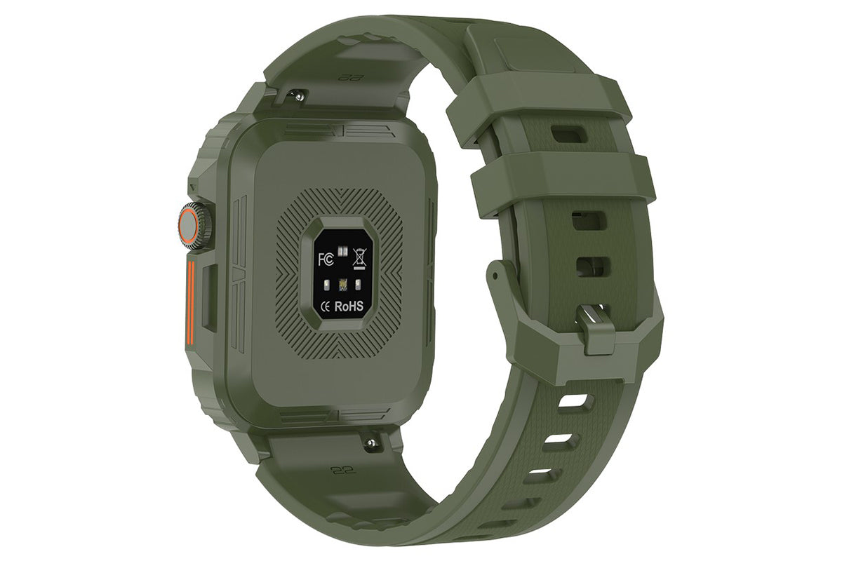 Military Smart Watch 1.95-Inch Fitness Tracker with Heart Rate Sleep Monitor 100 Sports Modes Activity Tracker-Green
