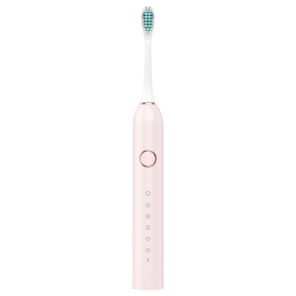 6-Mode Electric Toothbrush with 10 Brush Heads Rechargeable  Toothbrush Set for Home Travel Pink
