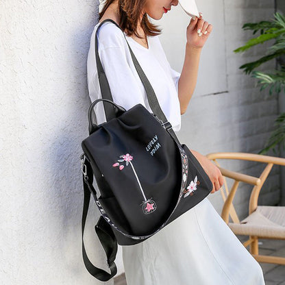Anti Theft Women Backpack with Water Repellent for Travel Black