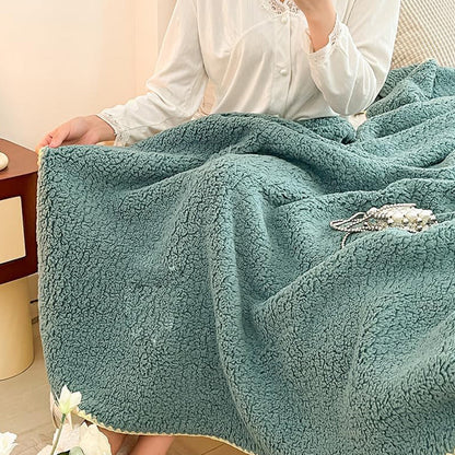 Sherpa Throw Blanket Winter Fuzzy Throws Cozy Blanket Green