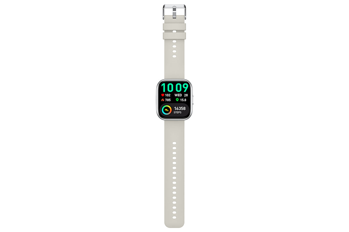 Smart Watch 1.85-Inch Fitness Watch with Heart rate Warning Sleep Monitor Blood Oxygen Calories Physiological Activity Tracker-Grey