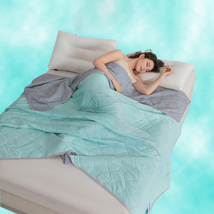 Double-Sided Cooling Blanket Summer Cool Touch Quilt Air Conditioner Blanket Green
