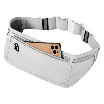Running Belt Waist Pack Ultra Light Water Resistant Fitness Belt Waist Bag Light Gray
