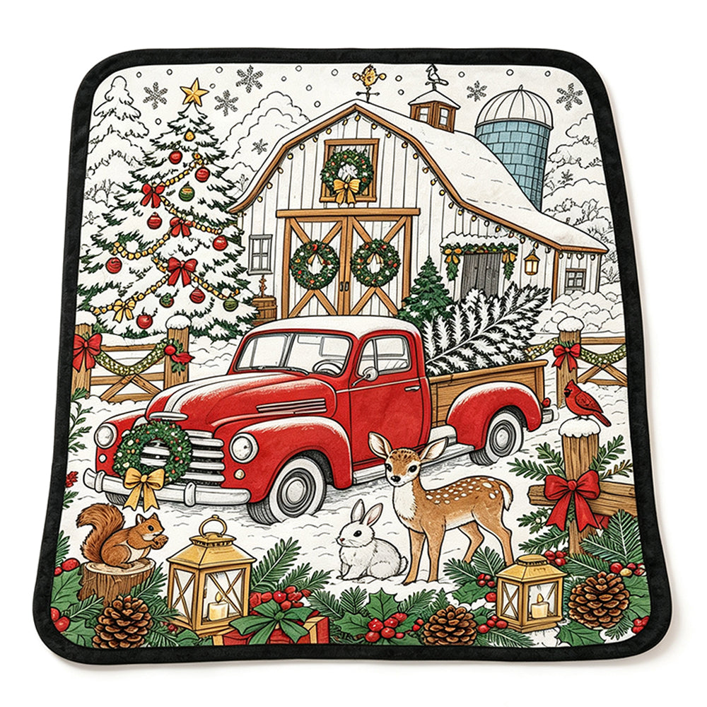 DIY Coloring Graffiti Christmas Blanket Drawing Blanket for Adults - Style6