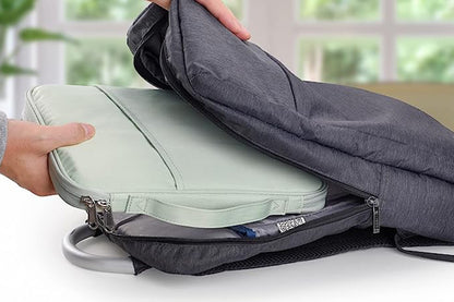 2Pcs Tablet Sleeve 10.8-13 inch Laptop Sleeve Protective Carrying Case Bag Travel Pouch-Green