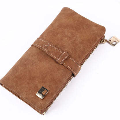 Women Wallet Multi Card Position Clutch Female Multi-Function Coin Purse-Brown
