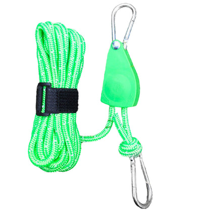 5M Adjustable Fast Release Pulley Camping Rope Camping Tent Guy Line for Canopy Green