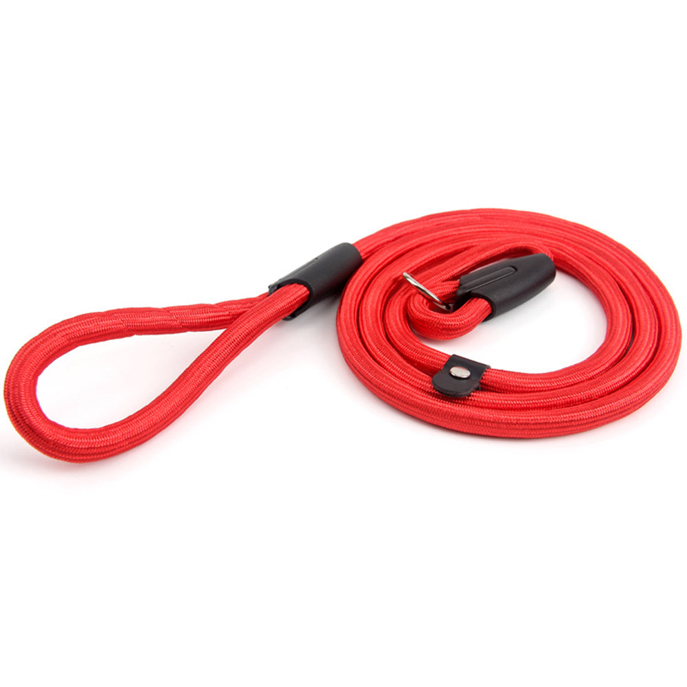 2 Pack 140cm Nylon Slip Lead Dog Leash P Chain Pet Training Rope Red