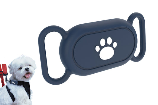 Silicone Pet Collar Holder Water Resistant Pet Collar Case for Samsung Galaxy SmartTag 2-Cat paw