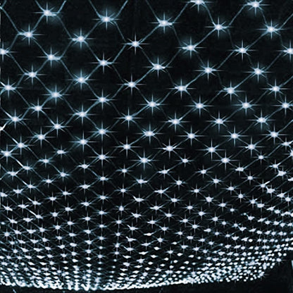 Net Lights Solar Power LED String Lights Christmas Mesh Light for Outdoor Bedroom Decoration-White
