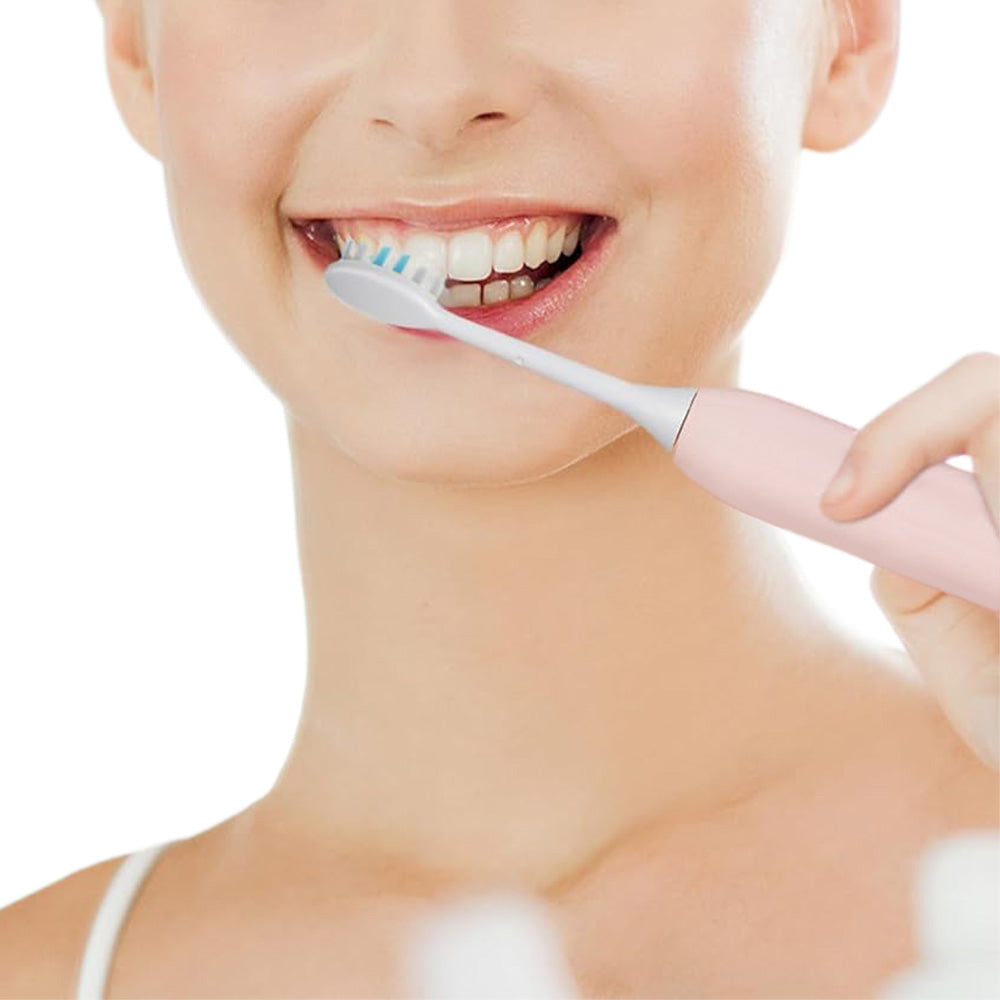 6-Mode Electric Toothbrush with 10 Brush Heads Rechargeable  Toothbrush Set for Home Travel Pink