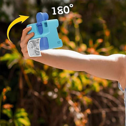 1080P Kids Instant Print Camera Digital Video Cameras with Print Papers and 32GB TF Card Blue