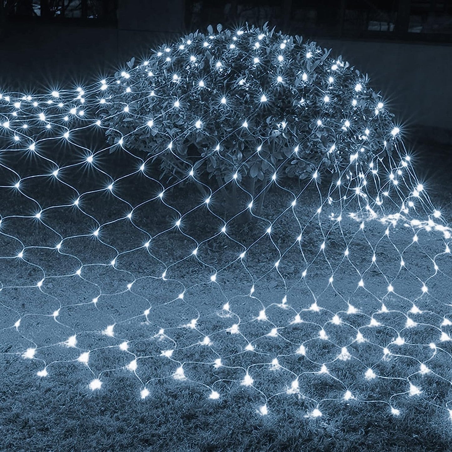 Net Lights Solar Power LED String Lights Christmas Mesh Light for Outdoor Bedroom Decoration-White