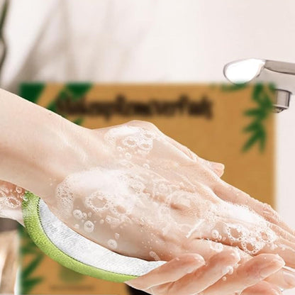 Set of 20Pcs Reusable Makeup Remover Pads Eco-Friendly Bamboo Cotton Pads Green