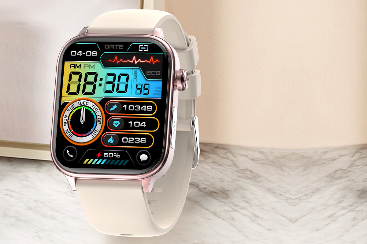 Smart Watch 1.96-Inch ECG Fitness Tracker with Heart Rate Blood Oxygen Blood Glucose Uric Acid and Blood Lipid 100 Sports Modes Activity Tracker-Grey