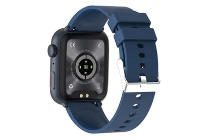 Smart Watch 1.85-Inch Fitness Watch with Heart Rate Noninvasive Blood Sugar Monitor HRV Detection Body Temperature SOS Call Activity Tracker-Blue