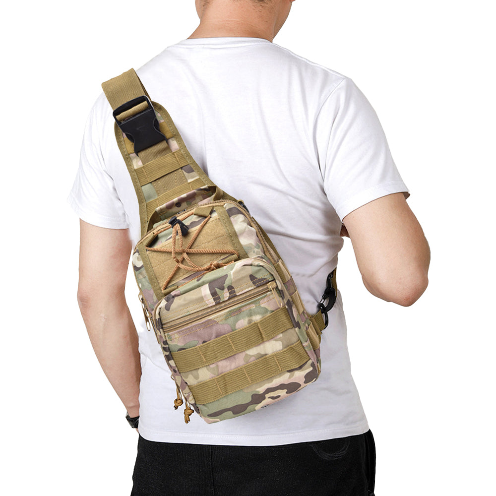 Outdoor Sport Chest Bag Sling Shoulder Bag for Men Multicolor