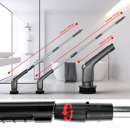 Cordless Electric Spin Scrubber Rechargeable Cleaning Brush with 7 Replaceable Brush Heads Black