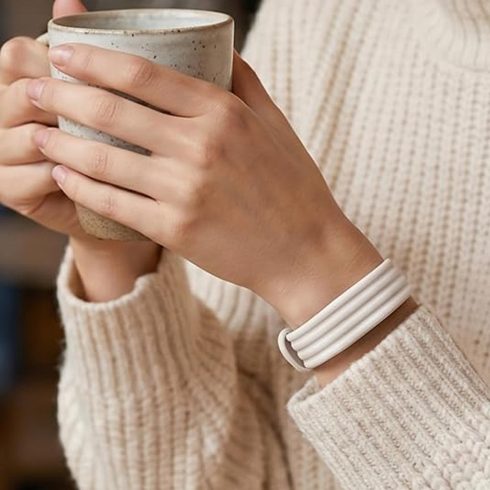 2 Piece Silicone Band Replacement for Google Fitbit Air-Beige and Orange
