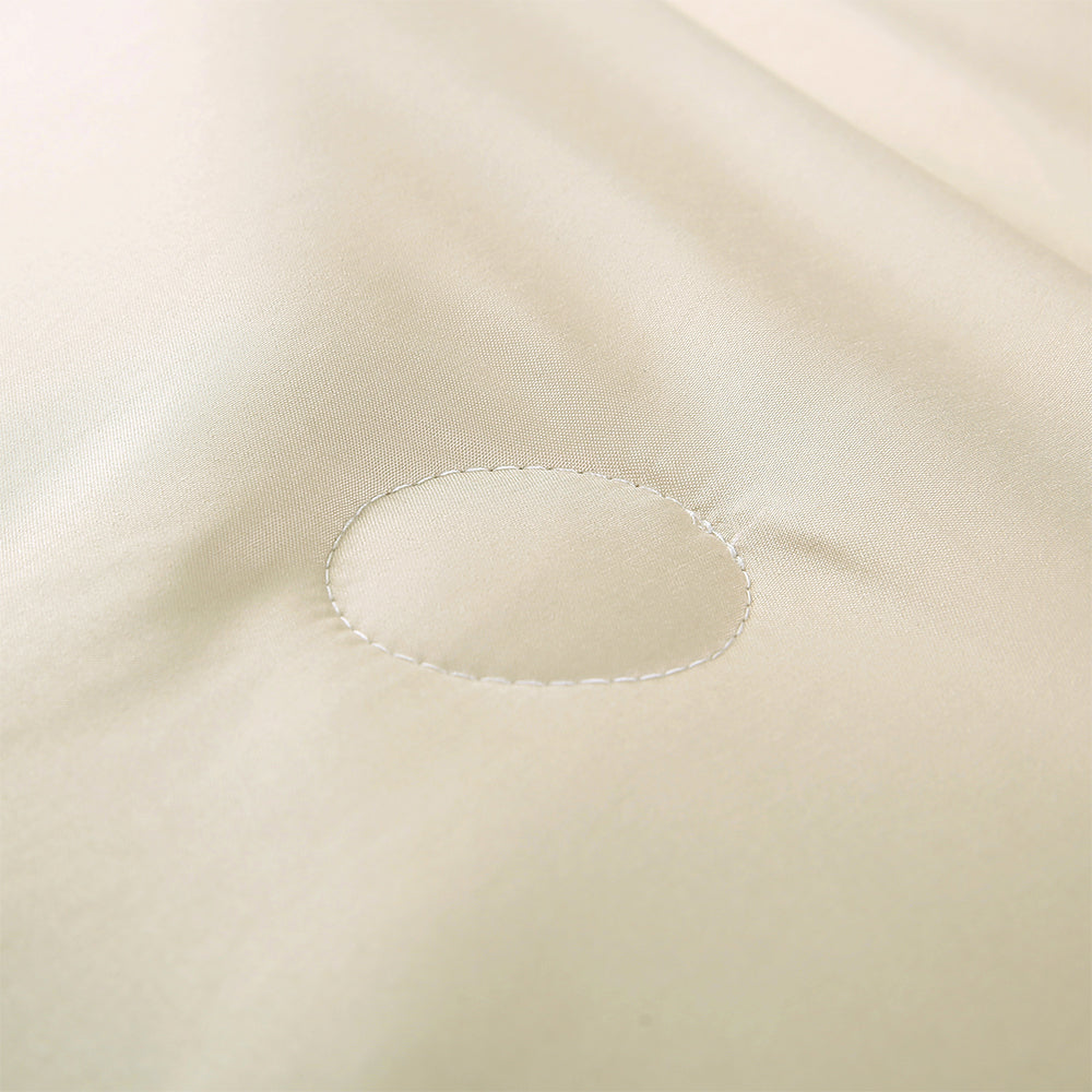 4 Pieces Set Summer Cool Feeling Bedding Set Air Conditioning Comfy Comforter Pillowcase Bed Sheet Khaki