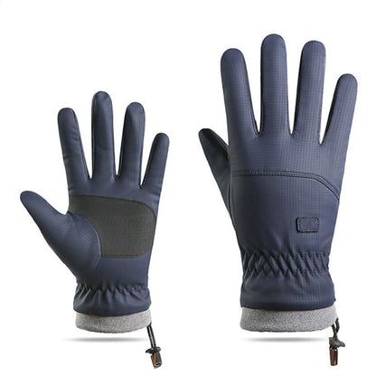 Pair of Winter Ski Gloves for Men Women Touch Screen Cycling Driving Gloves Blue