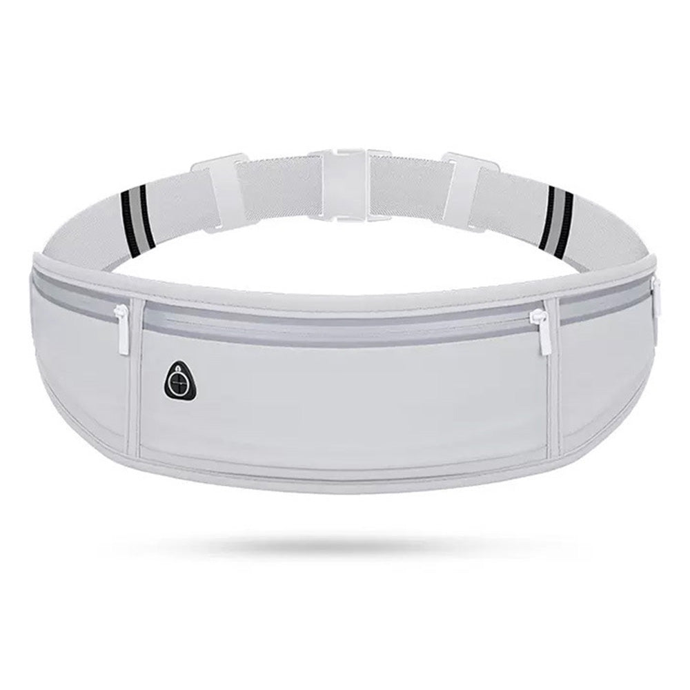 Running Belt Waist Pack Ultra Light Water Resistant Fitness Belt Waist Bag Light Gray