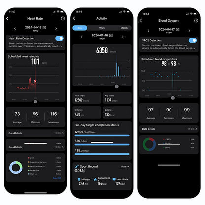 Smart Ring Fitness Ring Heart Rate Monitor Sleep Tracker Pedometer Calories Step Counter Fitness Tracker Health Ring 5ATM Waterproof Smart Rings-Silver