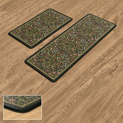 2 Piece Diatomite Kitchen Floor Mat Set - Grey