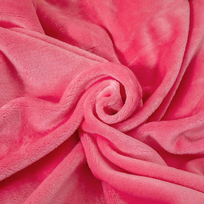 Soft Double-Sided Throw Blanket  Fuzzy Warm Reversible Blanket for Couch Bed Sofa Rose Red