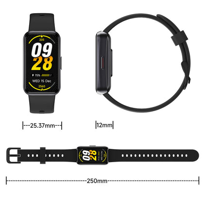 Smart Sports Bracelet Water-Resistant Smart Watch Heart Rate Fitness Tracker Oxygen Monitor Black