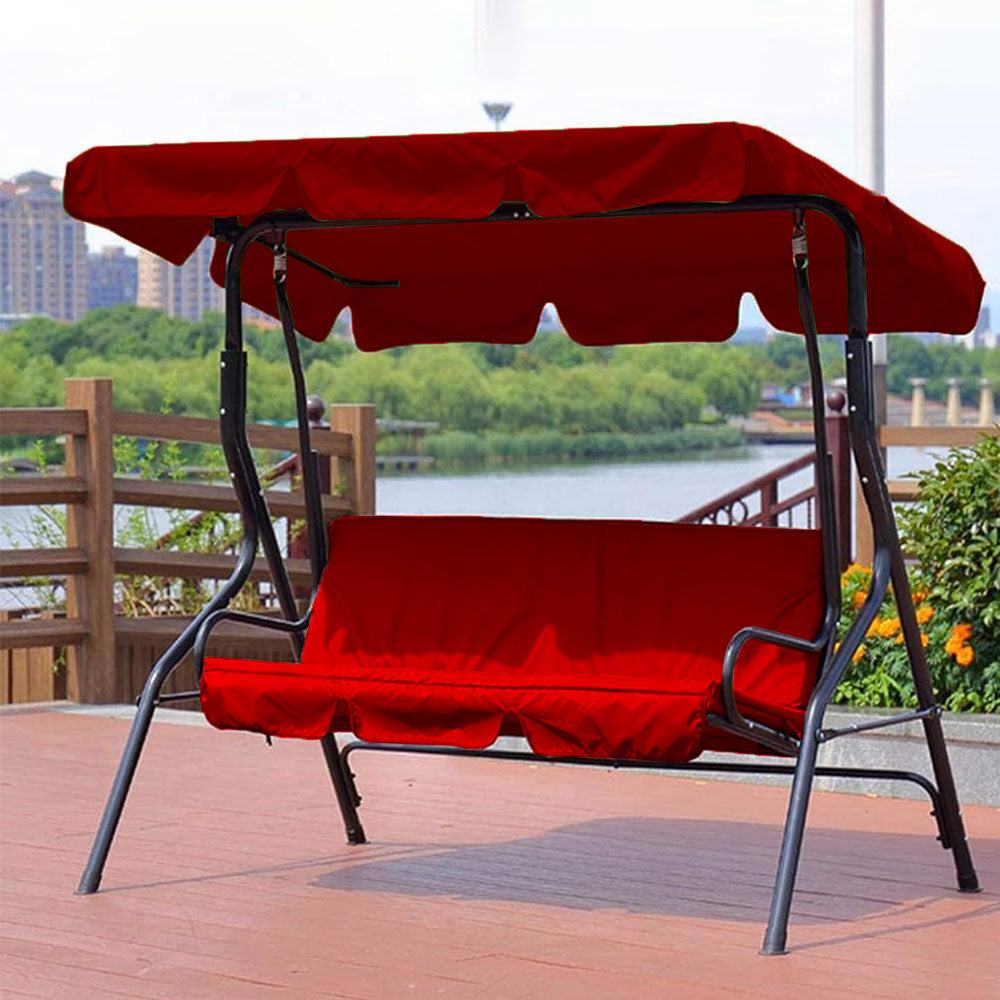 Replacement Swing Chair Cover Set Swing Canopy Seat Sun Shade Cover Red