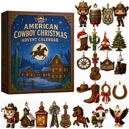 Cowboy Christmas Advent Calendar with 24 Daily Surprises Countdown Calendar