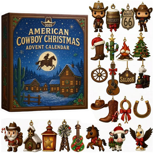 Cowboy Christmas Advent Calendar with 24 Daily Surprises Countdown Calendar
