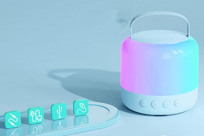 Mini Karaoke Machine for Adults Portable Bluetooth Speaker with 2 Wireless Microphones Christmas Birthday Holiday Toy Gifts-Blue