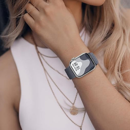 Adjustable Braided Loop Nylon Strap Compatible with Apple Watch Style 5