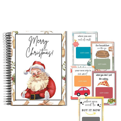 3 Pieces Christmas Gift Card Book Coil Bound Card Holder - Christmas Tree