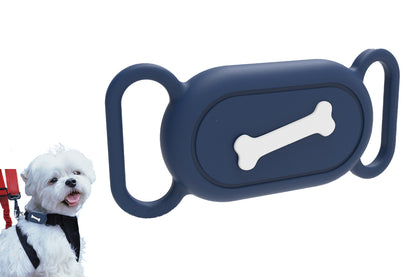 Pet Silicone Collar Holder Case for Samsung Galaxy SmartTag 2 - Bone