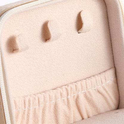 S Initial Letter Travel Jewelry Box Jewelry Case Jewelry Organiser with Mirror for Ring Necklace Earring Jewelry Storage