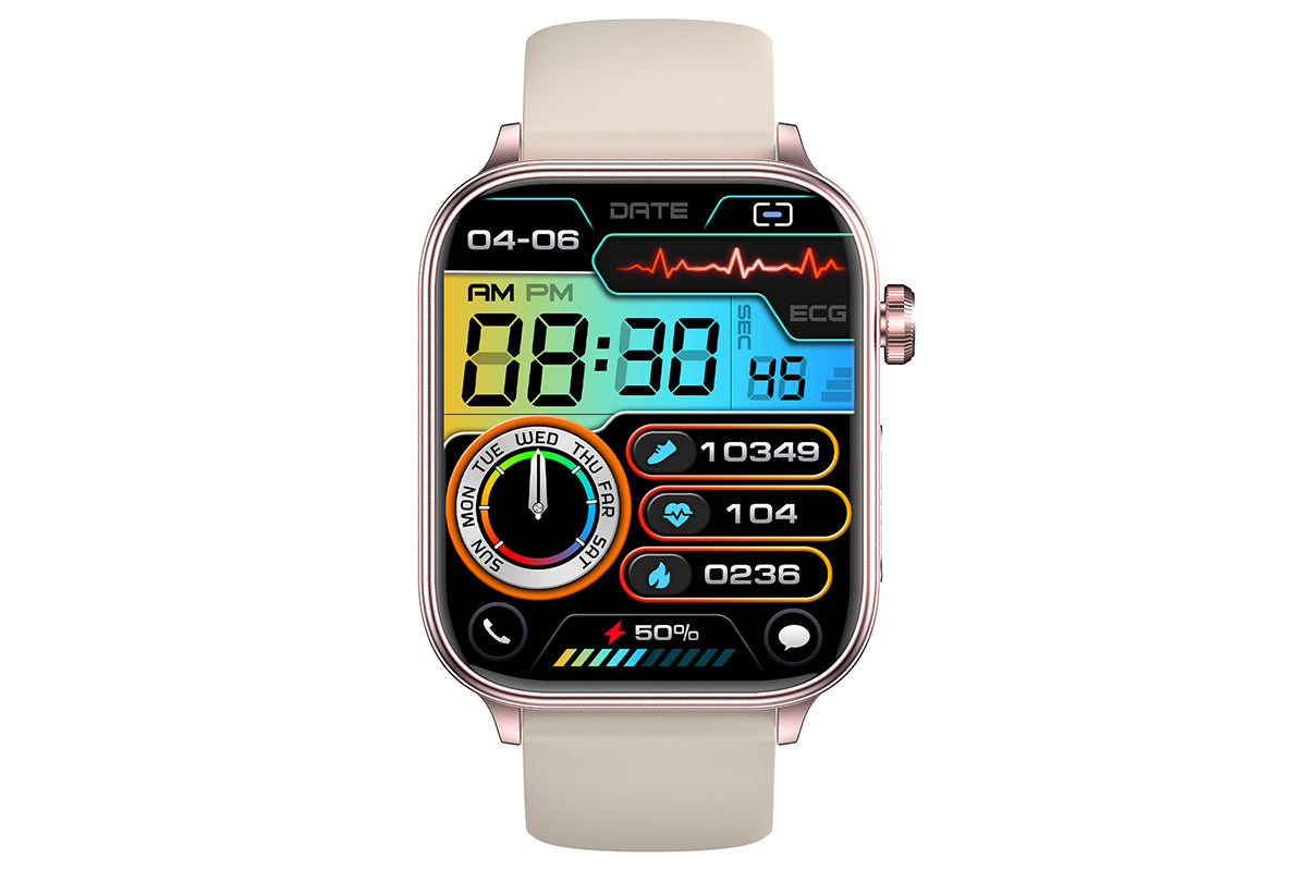 Smart Watch 1.96-Inch ECG Fitness Tracker with Heart Rate Blood Oxygen Blood Glucose Uric Acid and Blood Lipid 100 Sports Modes Activity Tracker-Grey