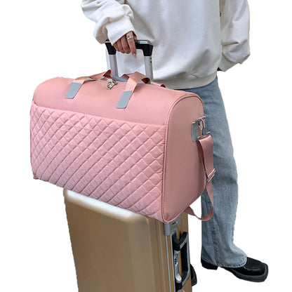 Women Large Travel Duffle Bag Carry-on Overnight Bag Weekend Travel Tote Bag Yoga Gym Bag Pink