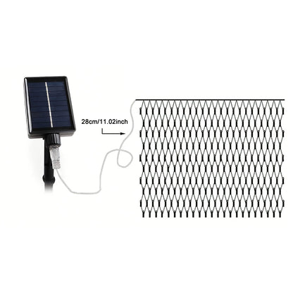 Solar Outdoor Mesh Lights Bush Lights 8 Modes Christmas Net Light - Colorful